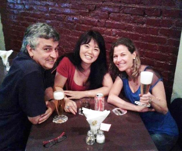 Com Lisa Yoko e Marta Marin