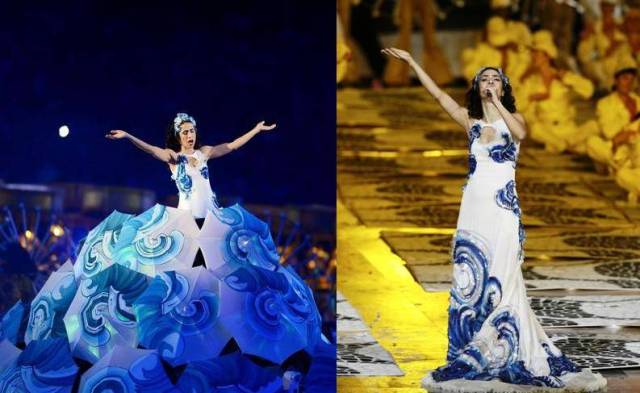 Marisa Monte em Londres. O vestido, de perto, é bem diferente...