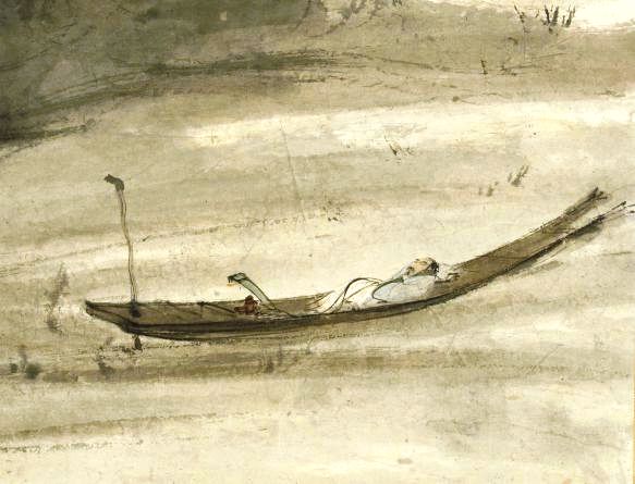 Detalhe de obra em exposição na biblioteca.