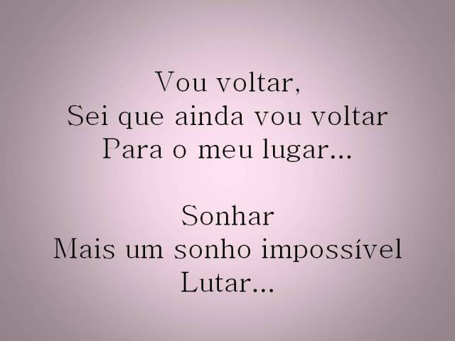 sabia sonho impossível